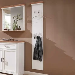 41x195x9 Garderobenpaneel mit 4 festen Haken - Nurelcas Garderoben