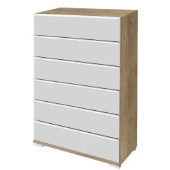 Sale 75x120x42 Große Hochkommode mit sechs Schubladen - Nuetran Kommoden