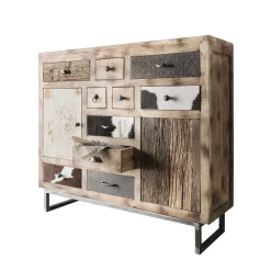 Sale 115x103x36 Große Kommode aus Recyclingholz - Calcalero Sideboards