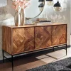 Best 123x70x45 Große Kommode aus Sheesham Holz - Ovalle Sideboards