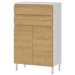 Clearance 60x97x34 Highboard fürs Bad zweifarbig - Aspariavo Highboards