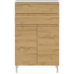 Clearance 60x97x34 Highboard fürs Bad zweifarbig - Aspariavo Highboards