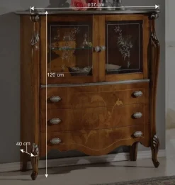 Best 107x120x40 Highboard im Italienischen Stil - Carlenna Highboards
