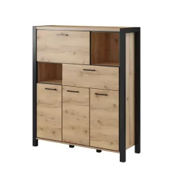 Sale 120x140x41 Highboard mit Klappe & 3 Türen - Zavorra Highboards