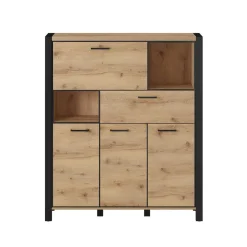 Sale 120x140x41 Highboard mit Klappe & 3 Türen - Zavorra Highboards
