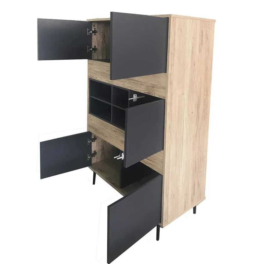 78x130x39 Highboard zweifarbig - Marica Highboards