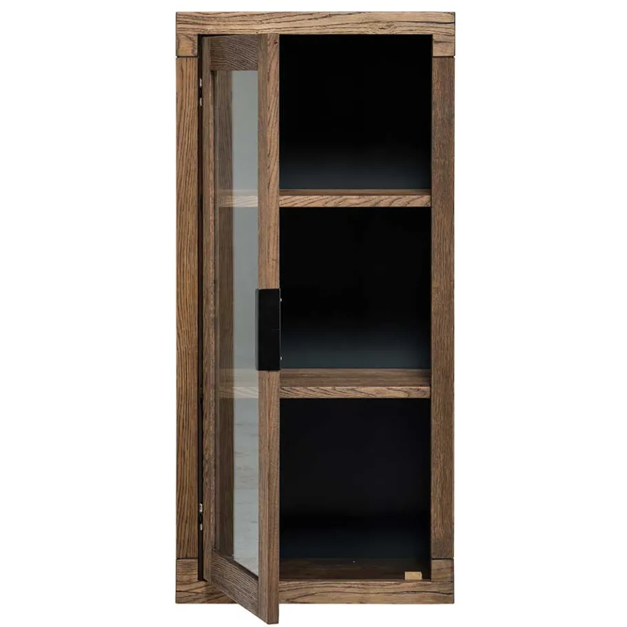 50x105x35 Hängevitrine aus Eiche in Wenge - Sieno Vitrinen