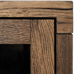 50x105x35 Hängevitrine aus Eiche in Wenge - Sieno Vitrinen