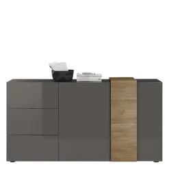 181x94x44 Hochglanz Kombi-Kommode in Grau - Eracosta Sideboards