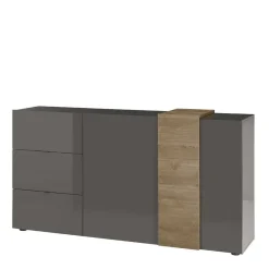 181x94x44 Hochglanz Kombi-Kommode in Grau - Eracosta Sideboards