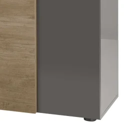 181x94x44 Hochglanz Kombi-Kommode in Grau - Eracosta Sideboards
