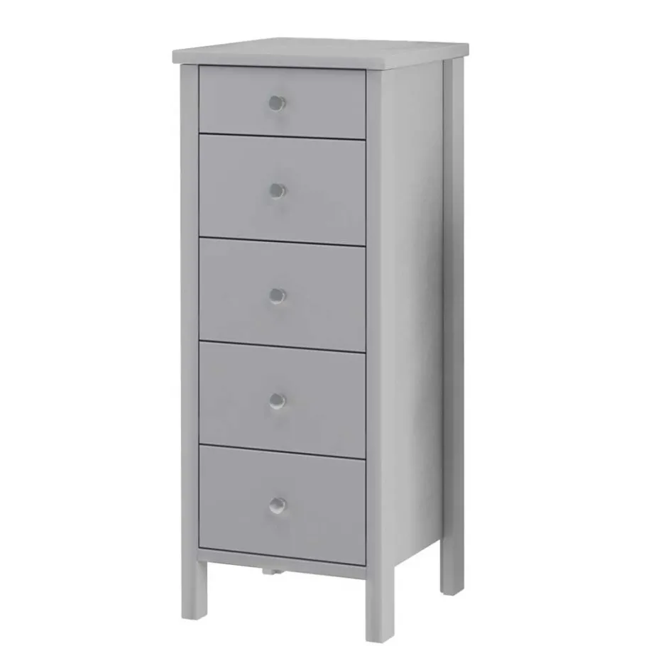 Clearance 40x106x41 Hochkommode in Grau lackiert - Jessy Kommoden