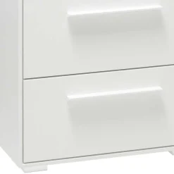 Best 50x111x49 Hochkommode in Weiß aus Buche - Volcma Kommoden