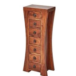 Outlet 35x85x23 Hochkommode mit 7 Schubladen - Yanathon Kommoden