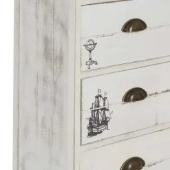 40x104x30 Hochkommode mit maritimen Motiven - Maggiore Kommoden