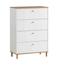 Best 80x117x40 Hochkommode mit vier Schubladen - Ambreros Kommoden