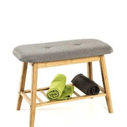 Clearance 60x44x30 Hocker Bank aus Bambus - Iwarni Sitzbank