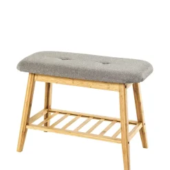 Clearance 60x44x30 Hocker Bank aus Bambus - Iwarni Sitzbank