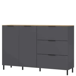 151x98x40 Hohe Kombi-Kommode in Dunkelgrau - Lurys Sideboards