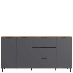192x98x40 Hohes Sideboard in Dunkelgrau - Lurys Sideboards