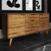 134x63x40 Holz Sideboard aus Wildeiche - Eavy Tv & Hifi-Möbel|Lowboards