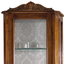 Best 58x184x35 Italienische Vitrine in Nussbaum - Carlenna Vitrinen