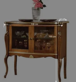 108x100x40 Italienische Vitrine 2-türig - Carlenna I Vitrinen