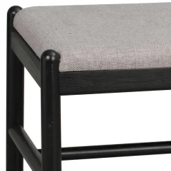 Sale 80x46x40 Kleine Bank aus Eiche in Schwarz - Evlinu Sitzbank