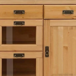 145x84x40 Kommode aus Holz mit Glas - Arendu Sideboards