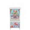Sale 30x58x30 Kommode mit Flamingo Stoff - Gracelino Kommoden