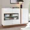 138x91x40 Kommode mit Glas 3-türig - Myrda Sideboards