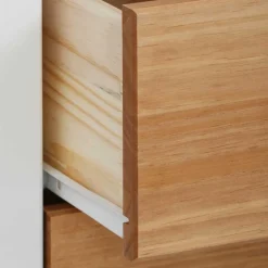 140x80x35 Landhaus Anrichte mit Metallgriffen - Xasimir Sideboards