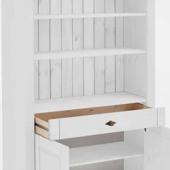 Clearance 108x203x45 Landhaus Regal mit 2 Türen & Schublade - Satumare I Regale