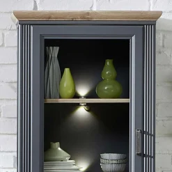 Best 66x204x42 Landhausvitrine beleuchtet LED - Thumbs Vitrinen