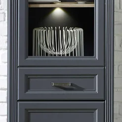 Best 66x204x42 Landhausvitrine beleuchtet LED - Thumbs Vitrinen