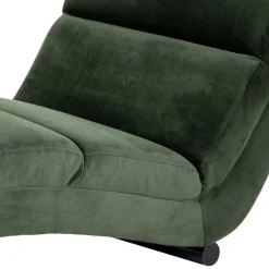 60x82x170 Lounge Liege mit Samt in Dunkelgrün - Cadiz Sofas