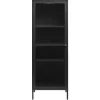 Best 58x160x40 Metall Vitrine in Schwarz - Gulliver Vitrinen