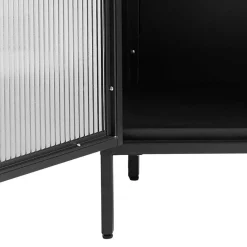 Best 58x160x40 Metall Vitrine in Schwarz - Gulliver Vitrinen