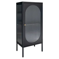 Best 50x110x35 Metallschrank mit Glastür modern - Gabadoza Vitrinen