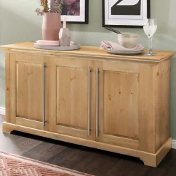 Best 132x70x39 Moderne Holzkommode mit drei Türen - Noellisa Sideboards