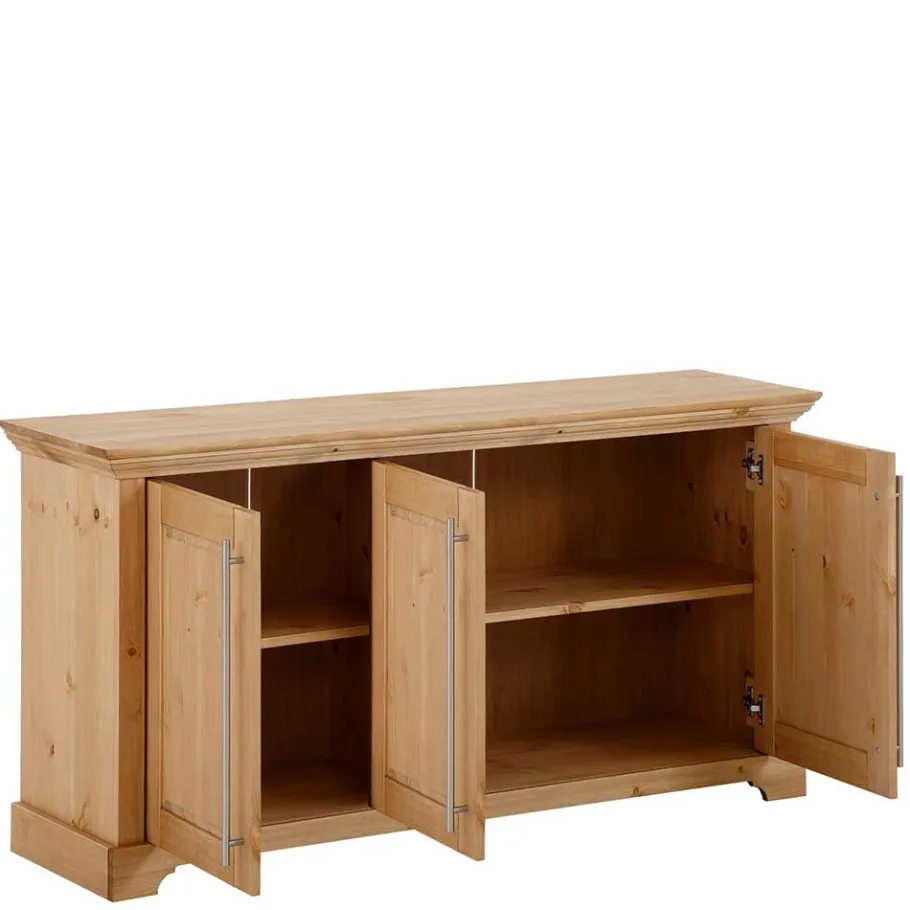 Best 132x70x39 Moderne Holzkommode mit drei Türen - Noellisa Sideboards