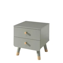 Sale 44x46x40 Nachtkommode in Graugrün & Gold - Ofmany Kommoden