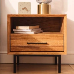 Best 51x50x40 Nachtkommode mit Fach & Schublade - Kerfa Kommoden