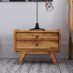 Outlet 55x43x39 Nachtkommode mit zwei Schubladen - Hardus Kommoden