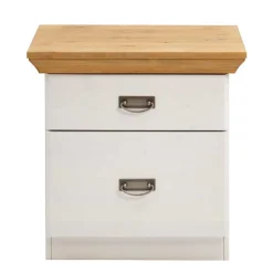 Outlet 58x57x48 Nachttisch in Kiefer & Weiß - Sibiuta Kommoden