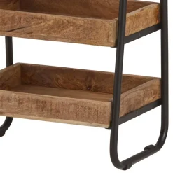 44x65x35 Offenes Regal mit 3 Holzablagen - Toma Regale