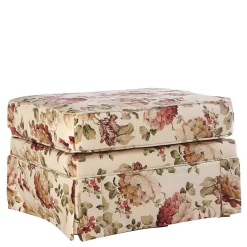 Best 74x52x60 Polsterhocker mit Blumen Stoff - Kammas Hocker
