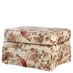 Best 74x52x60 Polsterhocker mit Blumen Stoff - Kammas Hocker