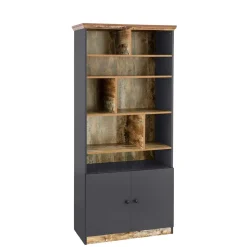 80x182x40 Regal in Holz verwittert - Guerrero Regale|Vitrinen