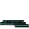 290x76x170 Samt Ecksofa im Skandi Design - Bonisa Sofas